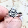 24#8694 Anello solitario 6 punte