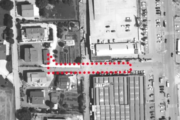 #2538020 Area urbana a strada con servitù di passaggio
