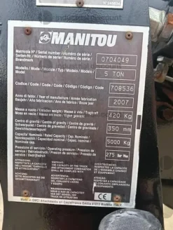 1#9762 Argano Manitou 5 Ton
