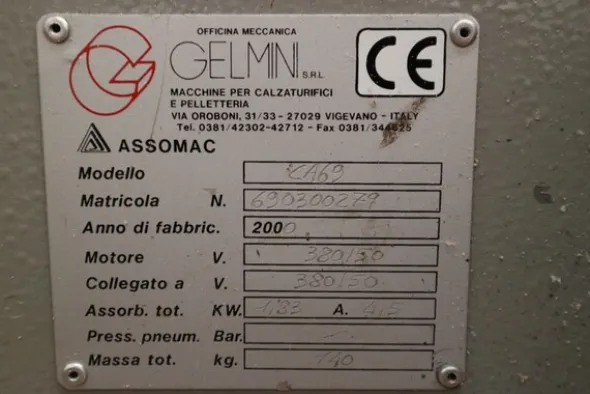 1#7389 Attrezzatura ed accessori per calzaturificio