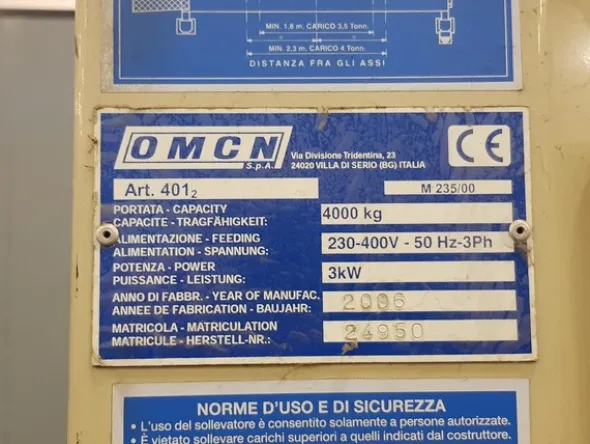 1#5348 Attrezzature officina e ricambi per automezzi industriali