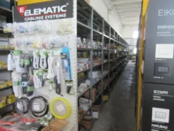1#8714 Attrezzature varie di magazzino e rimanenze di materiale elettrico