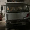 1#9189 Autocarro Fiat Iveco 109 con cassone ribaltabile trilaterale e gru Effer