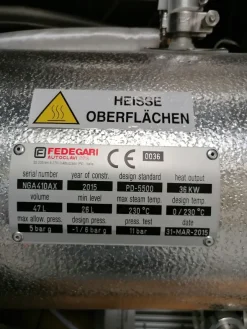 Autoclave Fedegari FOB5L/TS