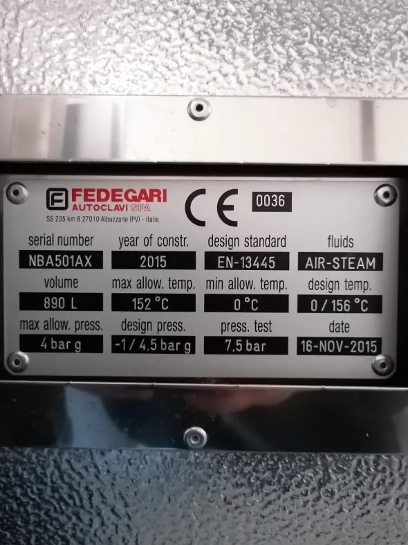 Autoclave Fedegari FOB5L/TS