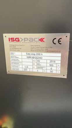 Avvolgipallet semiautomatico ISG Pack Easy Wrap 2000 A