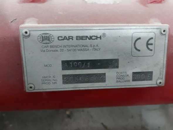 26#7842 Banco di riscontro e riallineamento telai Car BenchA199/1
