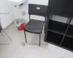 19#9809 Banco in acciaio, sedie, tavolo e carrello