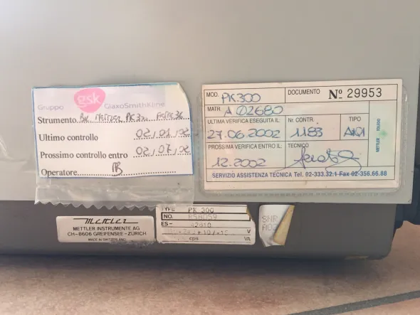 BILANCIA DA BANCO METTLER – MOD. PK300 (BIL-35)