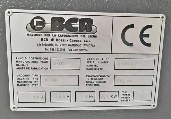 Bordatrice per preincollati su diritto e curvo BCR K50