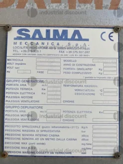 1#10208 Cabina di verniciatura Saima Prepkleen