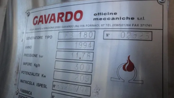 CALDAIA A VAPORE - STEAM BOILER