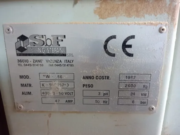 Calibratrice SBF 3W-586 da 1100mm con 3 nastri usata