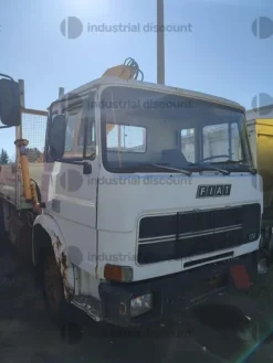 14#9387 Camion Fiat 130 ribaltabile trilaterale con Gru PM
