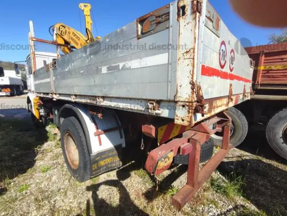 14#9387 Camion Fiat 130 ribaltabile trilaterale con Gru PM