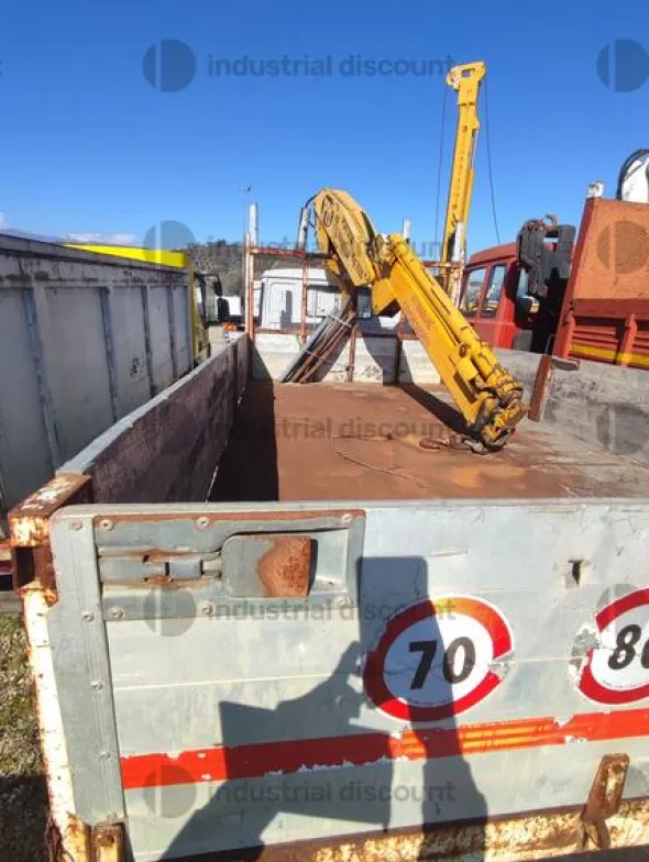 14#9387 Camion Fiat 130 ribaltabile trilaterale con Gru PM