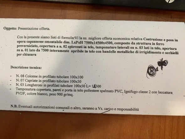 CAPANNONE SMONATBILE 7500X14500X4500