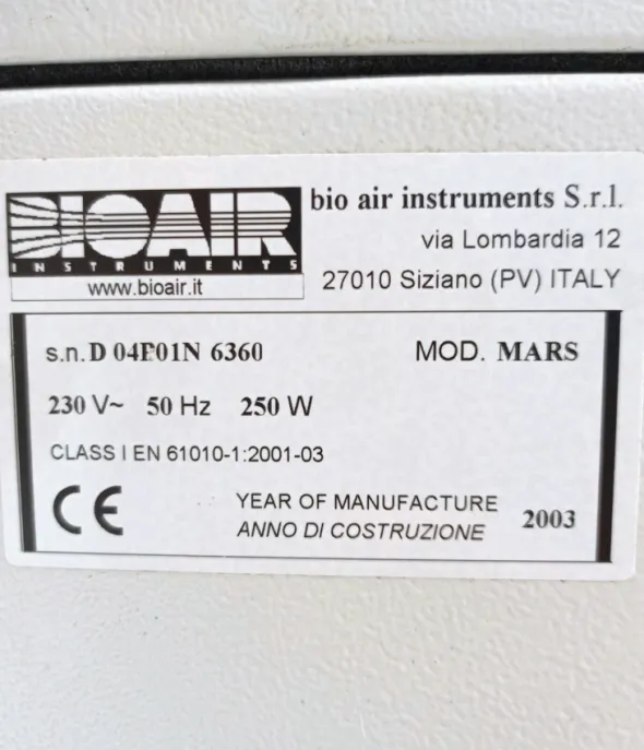CAPPA STERILE – BIO AIR INSTRUMENTS – MARS (CAP-16)
