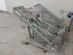 40#9470 Carrelli in acciaio porta ceste