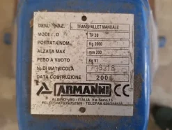 5#8242 Carrello elevatore Armanni e transpallet manuali Armanni