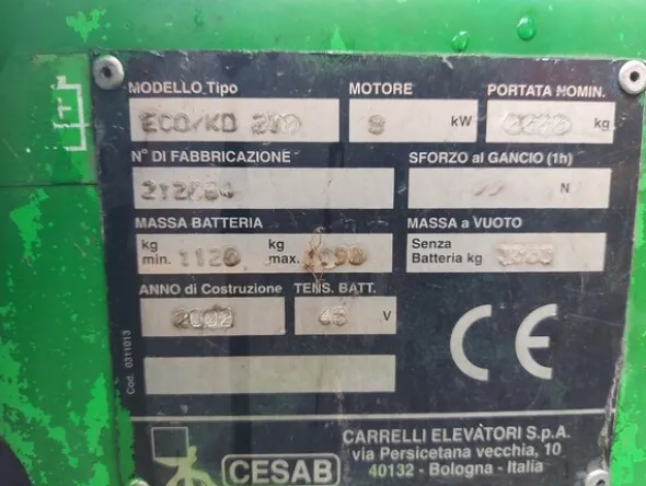 13#6453 Carrello elevatore Cesab ECO/KD 200