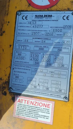 CARRELLO ELEVATORE ELETTRICO ROBUSTUS 50 QUINTALI