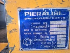 49#9186 Carrello elevatore elettrico Pieralisi