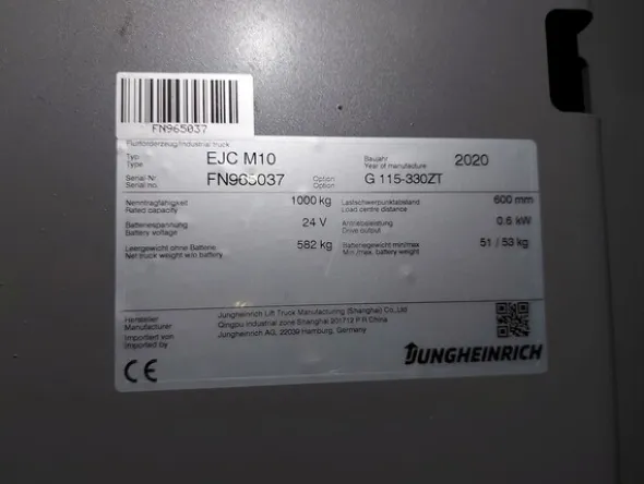 80#8109 Carrello elevatore Jungheinrich