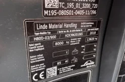 Carrello elevatore linde h80/900 del 2018