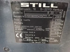 Carrello elevatore Still R 20-1515 q.li- 2003