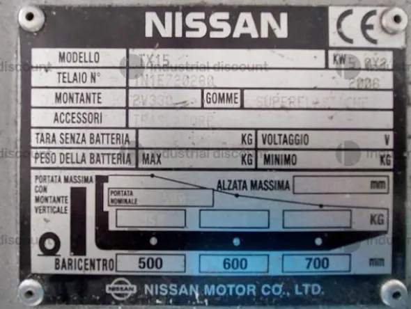 21#9875 Carrello sollevatore Nissan