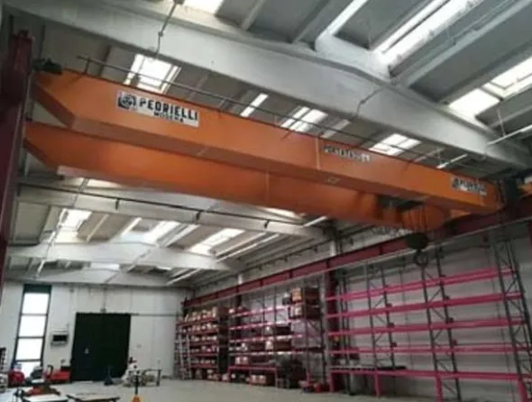 1#3369 Carriponte Pedrielli e pressa imballatrice verticale PV56