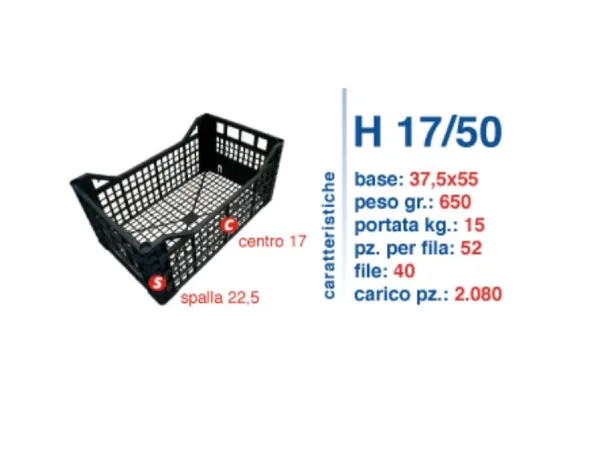 CASSETA PLATEAU 300X500 H16,5+6 DOPPIO STAMPO RETINATO