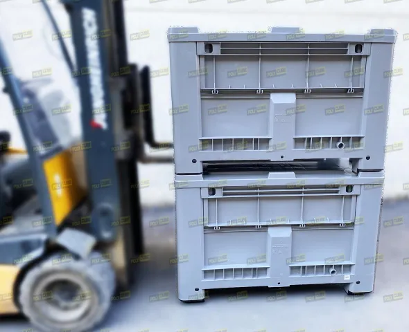 Cassoni in plastica bins usati con coperchio