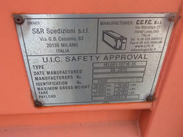 5#4158 CCFC cassa mobile Uic Tautliner 45