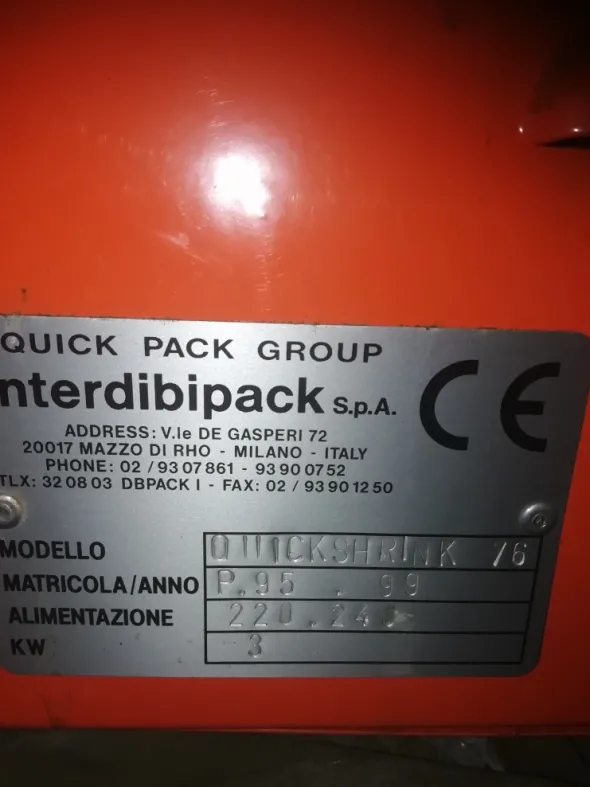 CELLOFANATRICE A CAMPANA QUICKPACK CON RITRAZIONE