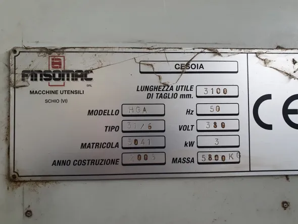 CEOSIA IDRAULICA MORGEN ITALIA MOD. HGA 31/6