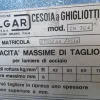 1#3246 Cesoia a ghigliottina Colgar CM 304