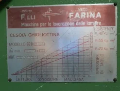 3#4375 Cesoia a ghigliottina F.lli Farina