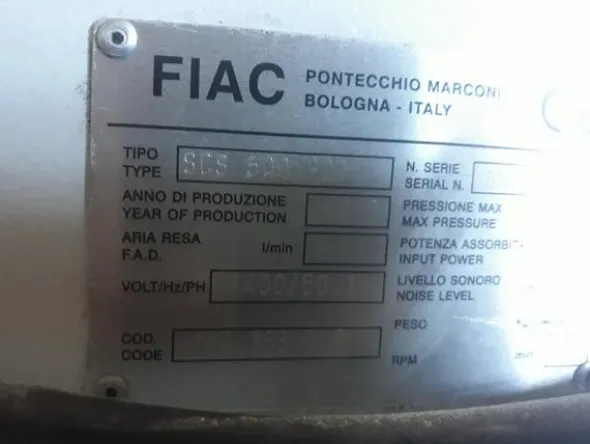 7#3354 Cesoia BBM e compressore FIAC