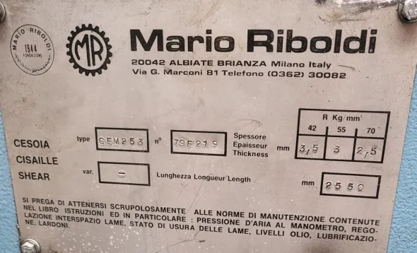 CESOIA MARIO RIBOLDI2500 X 3 /4