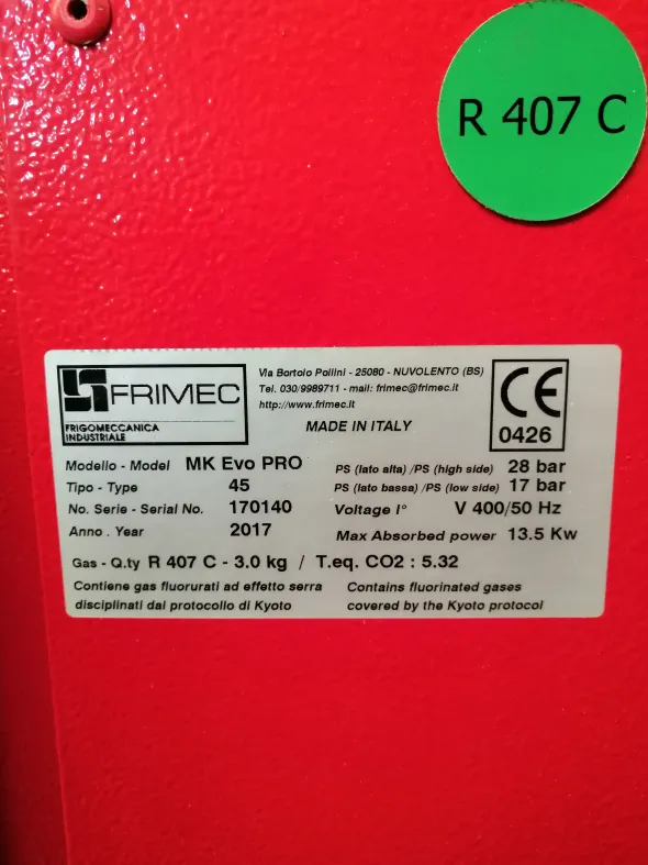 CHILLER FRIGO REFRIGERATORE