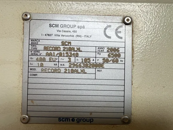 CNC SCM MOD. RECORD 210 AXL 4 ASSI
