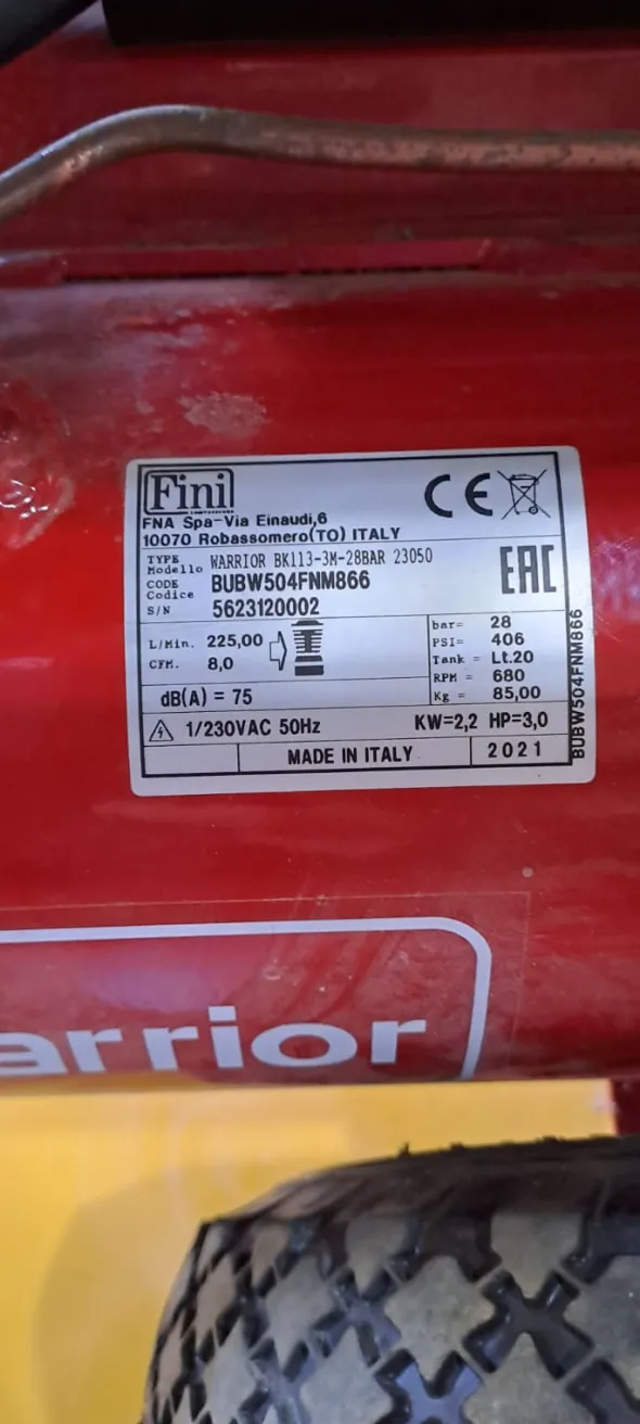 COMPRESSORE FINI WARRIOR BK113-3M AP28