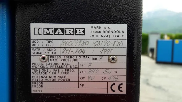 Compressore Mark/Ceccato GDI90.7