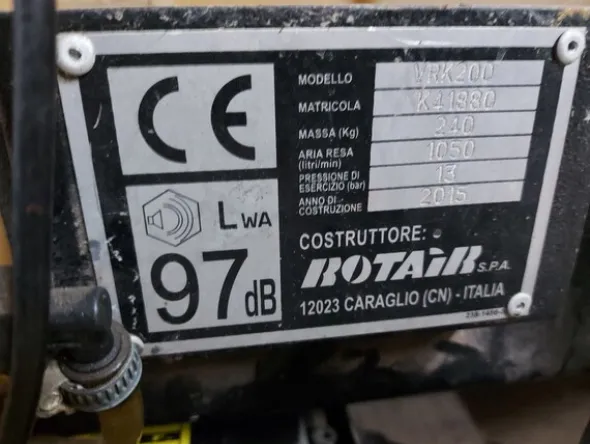 6#7441 Compressore mobile Elmag Rotair