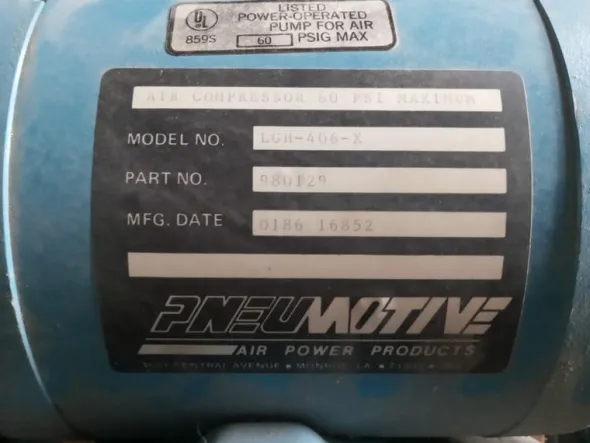 Compressore Pneumotive/Century LGH - 406 - X