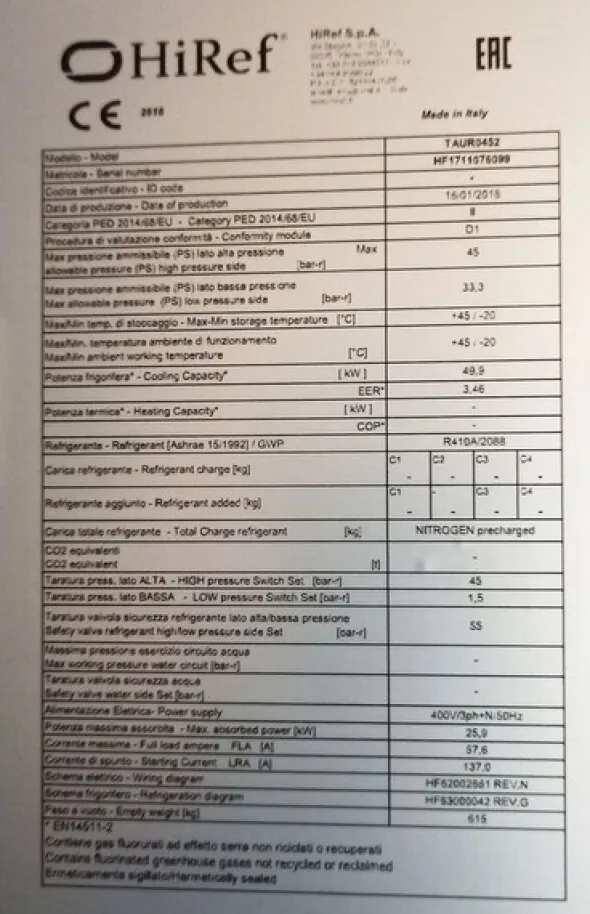 90#8414 Condizionatore di precisione Hiref