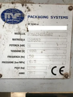 1#6946 Confezionatrice semiautomatica MF Tecno