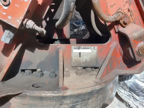 4#7291 Container scarrabile rosso con gru